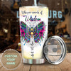 Camellia Personalized Butterfly Hippie Whisper Words Of Wisdom Stainless Steel Tumbler - Double-Walled Insulation Vacumm Flask - For Thanksgiving, Memorial Day, Christians, Christmas Gift
