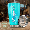 Camellia Personalized Ceramic Texture Dolphin Stainless Steel Tumbler - Customized Double-Walled Insulation Travel Thermal Cup With Lid
