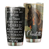 Camellia Personalized Horse Be Brave Stainless Steel Tumbler - Double-Walled Insulation Vacumm Flask - Gift For Horse Lovers, Cowgirls, Cowboys, Perfect Christmas, Thanksgiving Gift