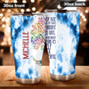 Camellia Personalized Color Trees Hippie Style Stainless Steel Tumbler-Double-Walled Travel Therma Cup With Lid