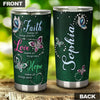Camellia Personalized Butterfly Hope Makes All Things Works Stainless Steel Tumbler - Double-Walled Insulation Vacumm Flask - For Thanksgiving, Memorial Day, Christians, Christmas Gift