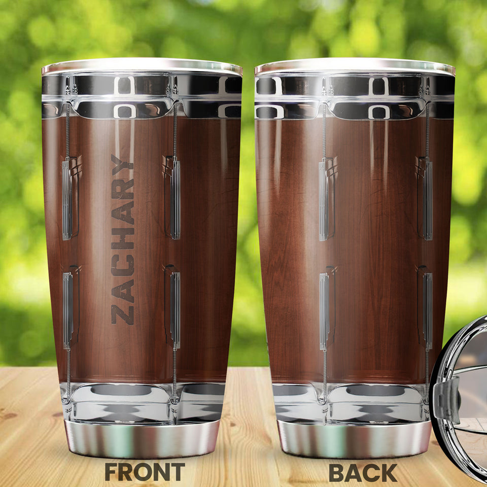 Camellia Personalized Drum Surface Stainless Steel Tumbler - Customized Double-Walled Insulation Travel Thermal Cup With Lid