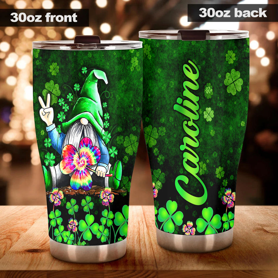 Camellia Personalized Hippie Gnomy Stainless Steel Tumbler-Double-Walled Insulation Travel Cup With Lid Gift For Chistmas 01