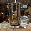 Camellia Personalized Autism Mama Sika Deer Stainless Steel Tumbler - Double-Walled Insulation Vacumm Flask - Gift For Christmas, Thanksgiving, Deer Lovers