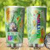 Camellia Persionalized 3D Hippie Gnome Stainless Steel Tumbler - Customized Double - Walled Insulation Thermal Cup With Lid