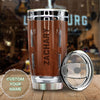 Camellia Personalized Drum Surface Stainless Steel Tumbler - Customized Double-Walled Insulation Travel Thermal Cup With Lid