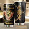 Camellia Personalized Butterfly Hold You In My Heart Stainless Steel Tumbler - Double-Walled Insulation Vacumm Flask - For Thanksgiving, Memorial Day, Christians, Christmas Gift