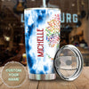 Camellia Personalized Color Trees Hippie Style Stainless Steel Tumbler-Double-Walled Travel Therma Cup With Lid