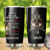 Camellia Personalized God Daughter Spanish Stainless Steel Tumbler-Thermal Flask Travel Therma Cup With Lid