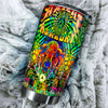 Camellia Personalized Colorful Hippie Haight Stainless Steel Tumbler-Sweat-Proof Double Wall Travel Cup With Lid