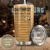 Camellia Personalized Bass Guitar Stainless Steel Tumbler - Double-Walled Insulation Vacumm Flask - Gift For Guitar Players, Guitar Lovers, Music Fans