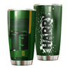 Camellia Personalized 3D Green Tractor Farmer Stainless Steel Tumbler - Customized Double-Walled Insulation Travel Thermal Cup With Lid