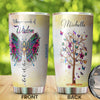 Camellia Personalized Butterfly Hippie Whisper Words Of Wisdom Stainless Steel Tumbler - Double-Walled Insulation Vacumm Flask - For Thanksgiving, Memorial Day, Christians, Christmas Gift