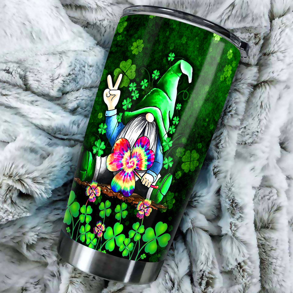 Camellia Personalized Hippie Gnomy Stainless Steel Tumbler-Double-Walled Insulation Travel Cup With Lid Gift For Chistmas 01