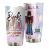 Camellia Personalized Book Helping Introvert Avoid Conversation Stainless Steel Tumbler - Double-Walled Insulation Vacumm Flask - Gift For Book Lovers, Nerd, International Book Day