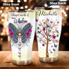 Camellia Personalized Butterfly Hippie Whisper Words Of Wisdom Stainless Steel Tumbler - Double-Walled Insulation Vacumm Flask - For Thanksgiving, Memorial Day, Christians, Christmas Gift