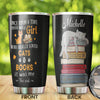 Camellia Personalized Book Cat Once Upon A Time There Was A Girl Who Really Loved Book And Cat Stainless Steel Tumbler - Double-Walled Insulation Vacumm Flask - Gift For Book Lovers, Nerd, Cat Lovers