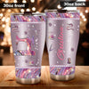 Camellia Personalized Mental Style Jewelry Sewing Stainless Steel Tumbler-Double-Walled Insulation Travel Cup With Lid