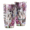 Camellia Personalized Horse Faith God Says You Are Unique Stainless Steel Tumbler - Double-Walled Insulation Vacumm Flask - Gift For Horse Lovers, Cowgirls, Cowboys, Perfect Christmas, Thanksgiving