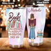 Camellia Personalized Book Helping Introvert Avoid Conversation Stainless Steel Tumbler - Double-Walled Insulation Vacumm Flask - Gift For Book Lovers, Nerd, International Book Day