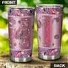 Camellia Personalized Mental Style Jewelry Crochet Heart Stainless Steel Tumbler-Double-Walled Insulation Travel Cup With Lid 02