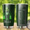 Camellia Personalized Irish Nutrition Facts Stainless Steel Tumbler-Double-Walled Insulation Travel Cup With Lid
