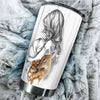 Camellia Personalized 3D Deer You Give Me Life In Your First Breath Stainless Steel Tumbler - Customized Double-Walled Insulation Travel Thermal Cup With Lid Gift For Mom Deer Lover
