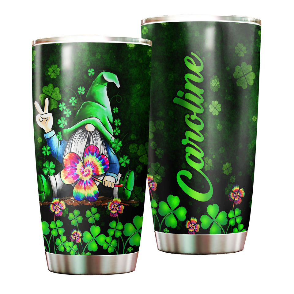 Camellia Personalized Hippie Gnomy Stainless Steel Tumbler-Double-Walled Insulation Travel Cup With Lid Gift For Chistmas 01