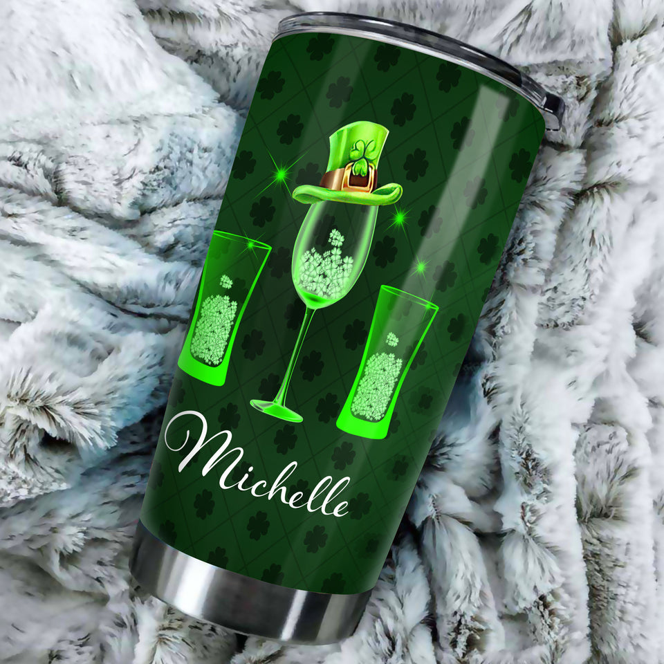 Camellia Personalized Irish Nutrition Facts Stainless Steel Tumbler-Double-Walled Insulation Travel Cup With Lid