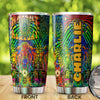 Camellia Personalized Colorful Hippie Haight Stainless Steel Tumbler-Sweat-Proof Double Wall Travel Cup With Lid