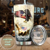 Camellia Personalized American Eagle Of Faith Stainless Steel Tumbler - Double-Walled Insulation Vacumm Flask - Gift For Christians, Christmas, Thanksgiving