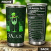 Camellia Personalized Irish Nutrition Facts Stainless Steel Tumbler-Double-Walled Insulation Travel Cup With Lid