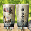 Camellia Personalized American Eagle Of Faith Stainless Steel Tumbler - Double-Walled Insulation Vacumm Flask - Gift For Christians, Christmas, Thanksgiving