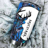 Camellia Personalized Deer Hunting Couple Stainless Steel Tumbler - Customized Double-Walled Insulation Travel Thermal Cup With Lid