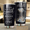 Camellia Personalized Horse Let Your Faith Be Bigger Than Your Fear Stainless Steel Tumbler - Double-Walled Insulation Vacumm Flask - Gift For Horse Lovers, Cowgirls, Cowboys, Christmas