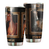 Camellia Personalized Horse Passion Stainless Steel Tumbler - Double-Walled Insulation Vacumm Flask - Gift For Horse Lovers, Cowgirls, Cowboys, Perfect Christmas, Thanksgiving Gift
