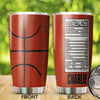 Camellia Persionalized Basketball Facts Stainless Steel Tumbler - Customized Double - Walled Insulation Travel Thermal Cup With Lid Gift For Basketball Player