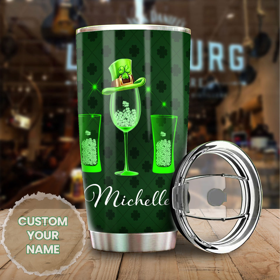Camellia Personalized Irish Nutrition Facts Stainless Steel Tumbler-Double-Walled Insulation Travel Cup With Lid