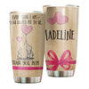 Camellia Personalized Everything I Am You Helped Me To Be Thank You Mom Stainless Steel Tumbler-Double-Walled Insulation Cup With Lid Gift For Mother's Day