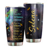 Camellia Personalized Black Women Stainless Steel Tumbler - Double-Walled Insulation Vacumm Flask - Gift For Black Queen, International Women's Day, Hippie Girls 12