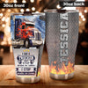 Camellia Personalized I Am Trucker I Stop when I'm Done Stainless Steel Tumbler-Double-Walled Insulation Cup With Lid Gift For Truck Driver