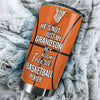 Camellia Persionalized Grandson My Favorite Basketball Player Stainless Steel Tumbler - Customized Double - Walled Insulation Travel Thermal Cup With Lid Gift For Grandson