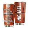 Camellia Persionalized Grandson My Favorite Basketball Player Stainless Steel Tumbler - Customized Double - Walled Insulation Travel Thermal Cup With Lid Gift For Grandson