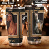 Camellia Personalized Horse Passion Stainless Steel Tumbler - Double-Walled Insulation Vacumm Flask - Gift For Horse Lovers, Cowgirls, Cowboys, Perfect Christmas, Thanksgiving Gift