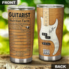 Camellia Personalized Bass Guitar Stainless Steel Tumbler - Double-Walled Insulation Vacumm Flask - Gift For Guitar Players, Guitar Lovers, Music Fans