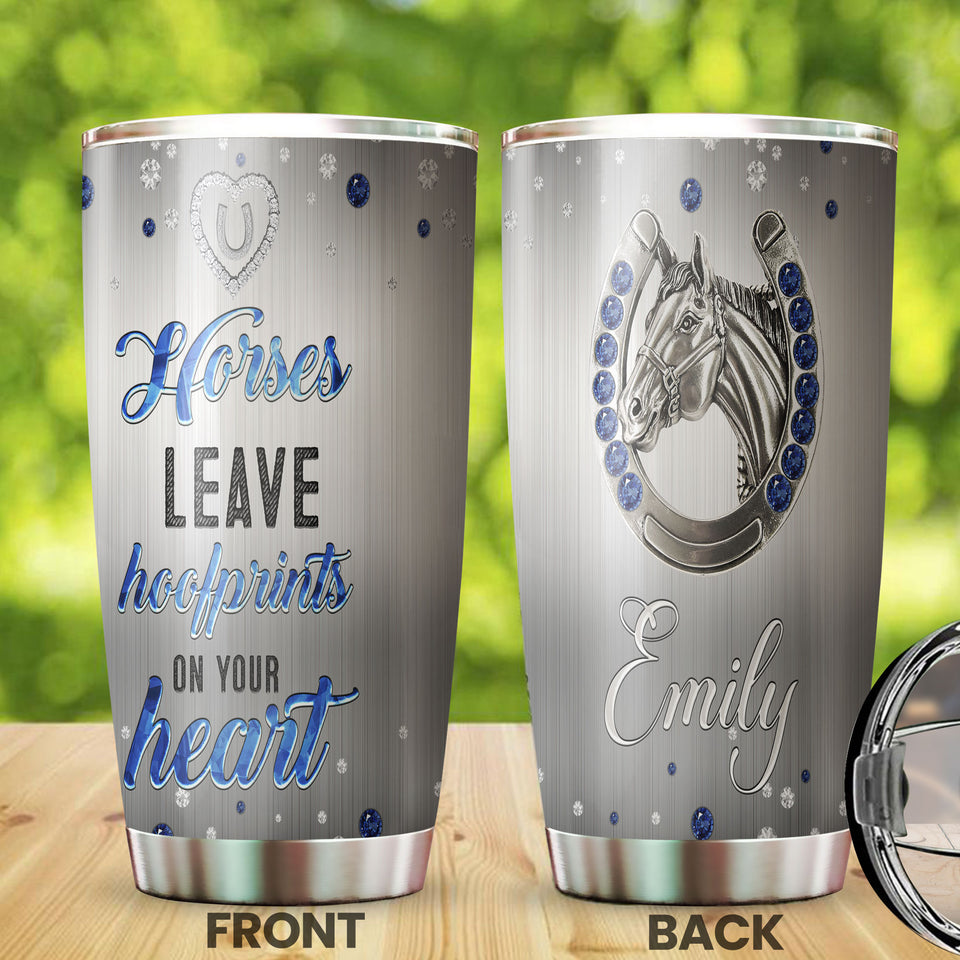 Camellia Personalized Horse Jewelry Style  Stainless Steel Tumbler - Double-Walled Insulation Vacumm Flask - Gift For Horse Lovers, Cowgirls, Cowboys, Perfect Christmas, Thanksgiving Gift 03