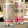 Camellia Personalized Everything I Am You Helped Me To Be Thank You Mom Stainless Steel Tumbler-Double-Walled Insulation Cup With Lid Gift For Mother's Day