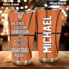 Camellia Persionalized Grandson My Favorite Basketball Player Stainless Steel Tumbler - Customized Double - Walled Insulation Travel Thermal Cup With Lid Gift For Grandson