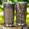 Camellia Personalized 3D Deer Hunting Stainless Steel Tumbler - Customized Double-Walled Insulation Travel Thermal Cup With Lid Gift For Deer Lover
