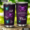 Camellia Personalized Butterfly Faith Hope Love Glory Cross Christian Stainless Steel Tumbler - Double-Walled Insulation Vacumm Flask - For Thanksgiving, Memorial Day, Christians, Christmas Gif
